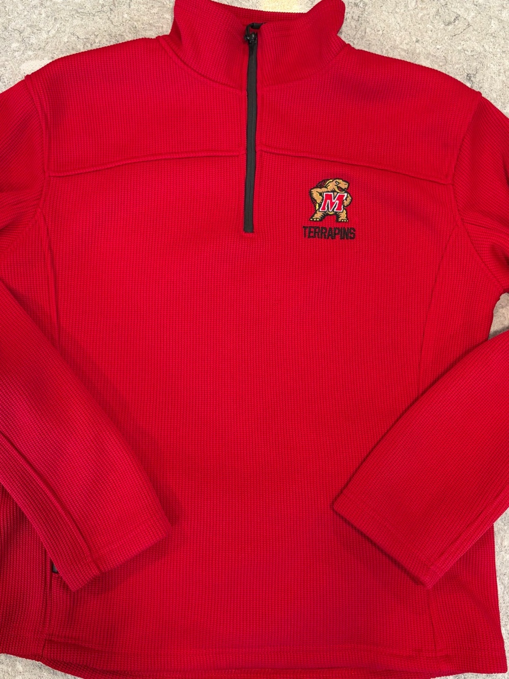 Maryland Terrapins Campus Heritage Men's Red Quarter-Zip Pullover-Medium